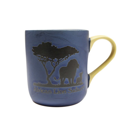 African Lion Safari Blue Mug Front